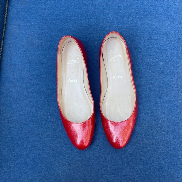 Christian Louboutin Red Flats 38 - Picture 1 of 5
